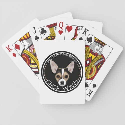 A Cool Original Chihuahua Black  Brown Graphic Poker Cards