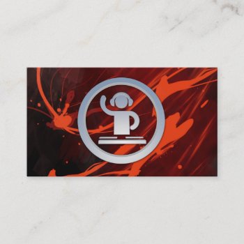 A Cool Paint Splatter Dj 3d Icon Business Card by johan555 at Zazzle
