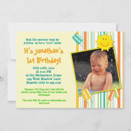 A 'Cool' Party! Personalized Invitations