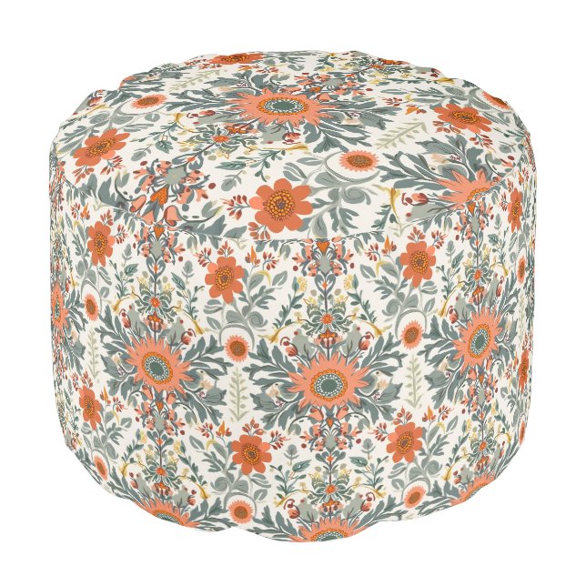 a cool patterned chair pouf (Angled Front)