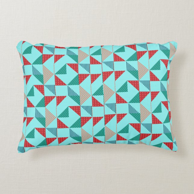 A Cool Retro Pattern Design Accent Pillow (Front)
