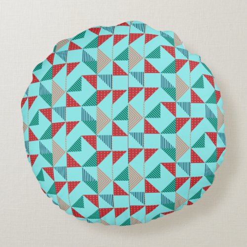 A Cool Retro Pattern Design Round Pillow