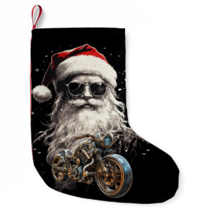 A COOL RIDE FOR SANTA SMALL CHRISTMAS STOCKING