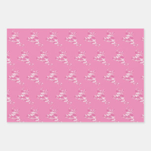 A Cool Snowboarder in Pink Camouflage Wrapping Paper Sheets