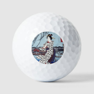 A Cool Summer Evening at Bridge, Utagawa Hiroshige Golf Balls