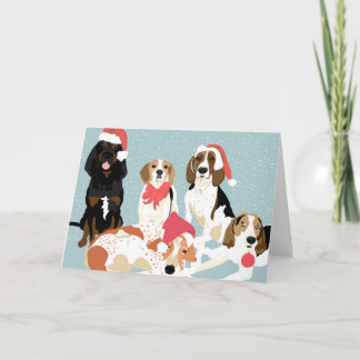 A Coonhound Holiday (Blank inside) Card