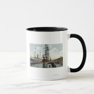 A Coos Bay Shipping Scene at Dock Mug