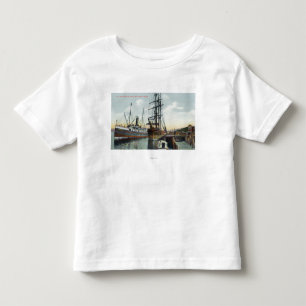 A Coos Bay Shipping Scene at Dock Toddler T-shirt
