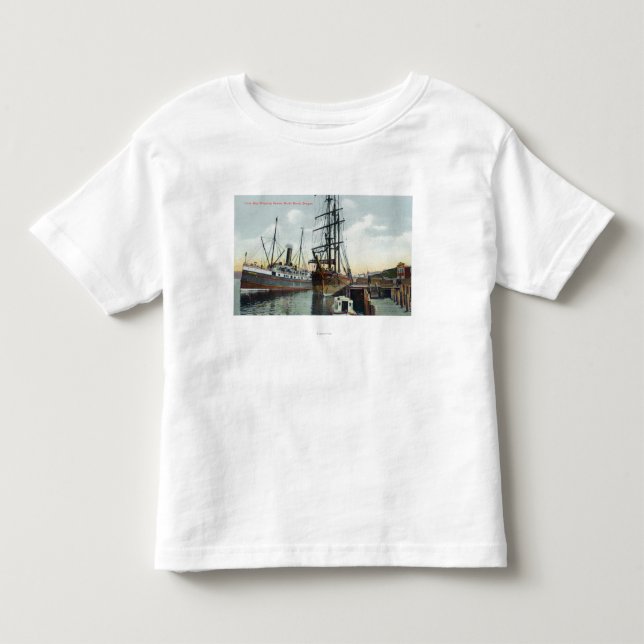A Coos Bay Shipping Scene at Dock Toddler T-shirt (Front)