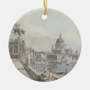 A copy of part of a drawing by Canaletto, of St. P Ceramic Ornament