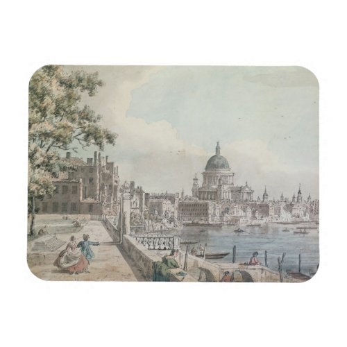 A copy of part of a drawing by Canaletto of St P Magnet