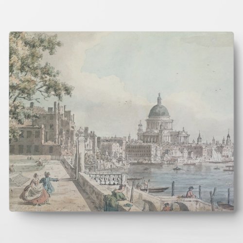 A copy of part of a drawing by Canaletto of St P Plaque