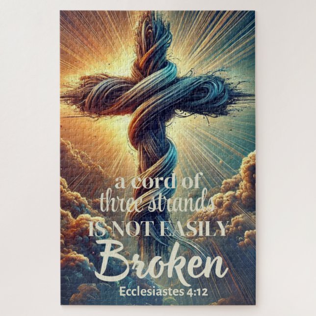 "A cord of three strands" Ecclesiastes 4:12 Jigsaw Puzzle (Vertical)