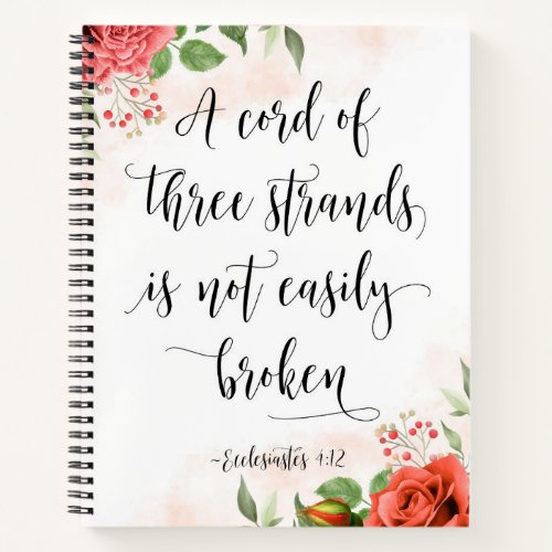 A Cord Of Three Strands Ecclesiastes 412 Notebook
