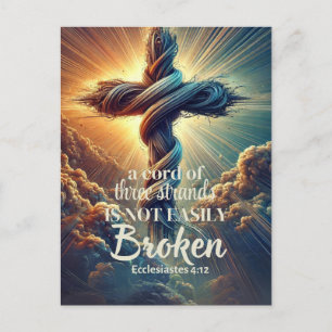 "A cord of three strands" Ecclesiastes 4:12 Postcard