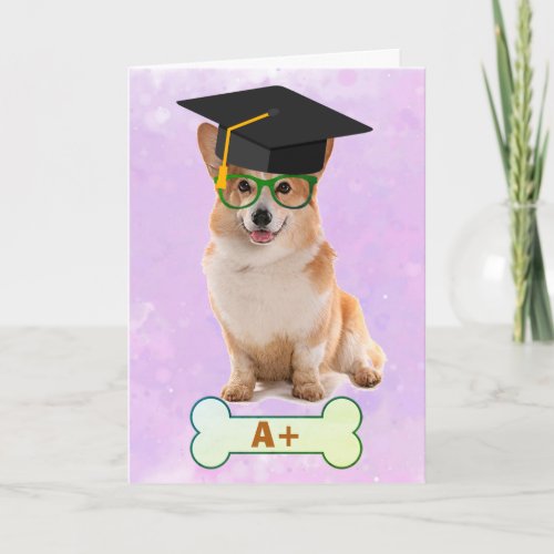 A Corgi Graduation Card