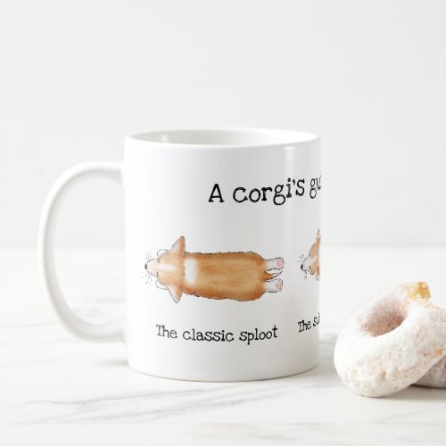 A corgis guide to splooting funny corgi mug