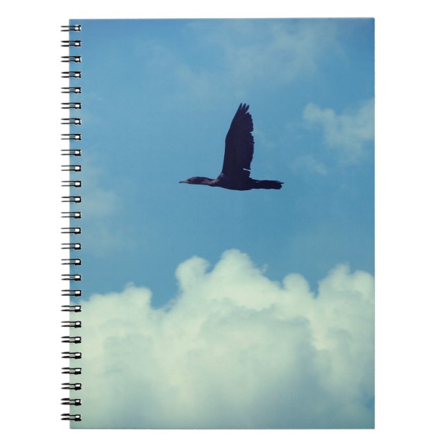 A Cormorant In Flight Notebook (Front)