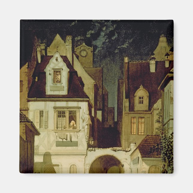 A Corner of a German Town by Moonlight Magnet (Front)
