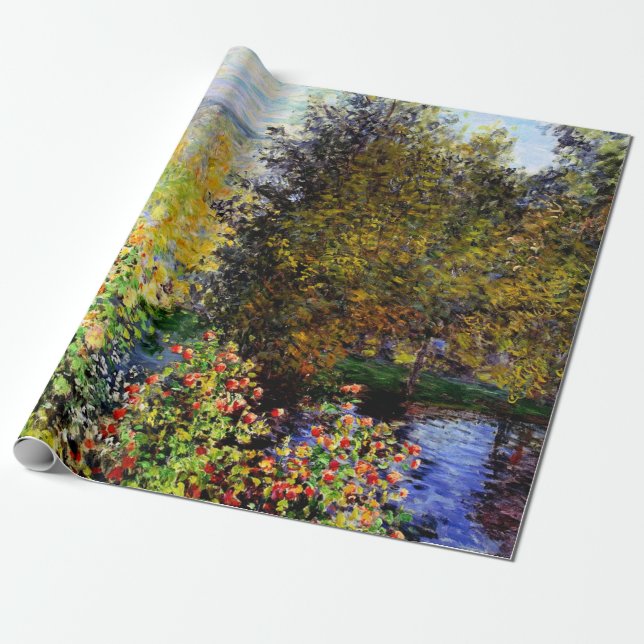 A Corner of the Garden at Montgeron Wrapping Paper (Unrolled)