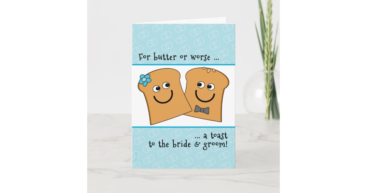 A Corny Toast to Bride and Groom Wedding Congrats Card