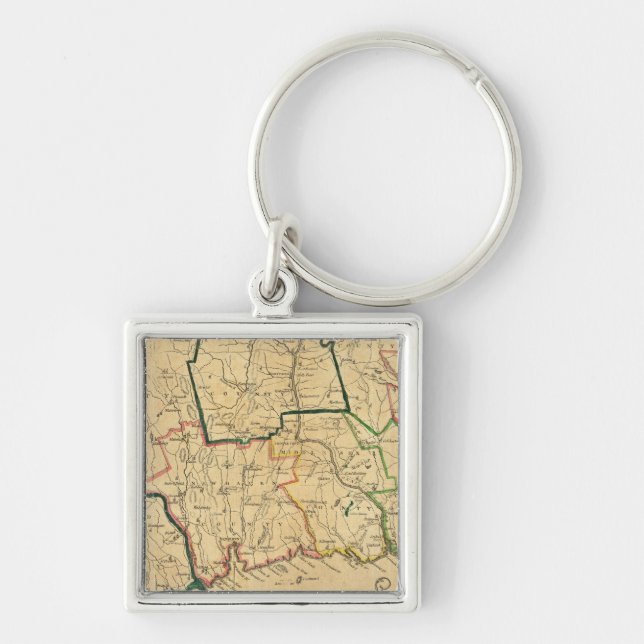 A Correct Map of Connecticut Keychain (Front)