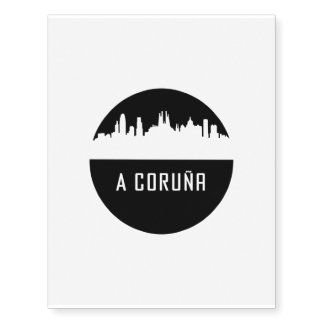 A Coruña | cities of Spain Temporary Tattoos