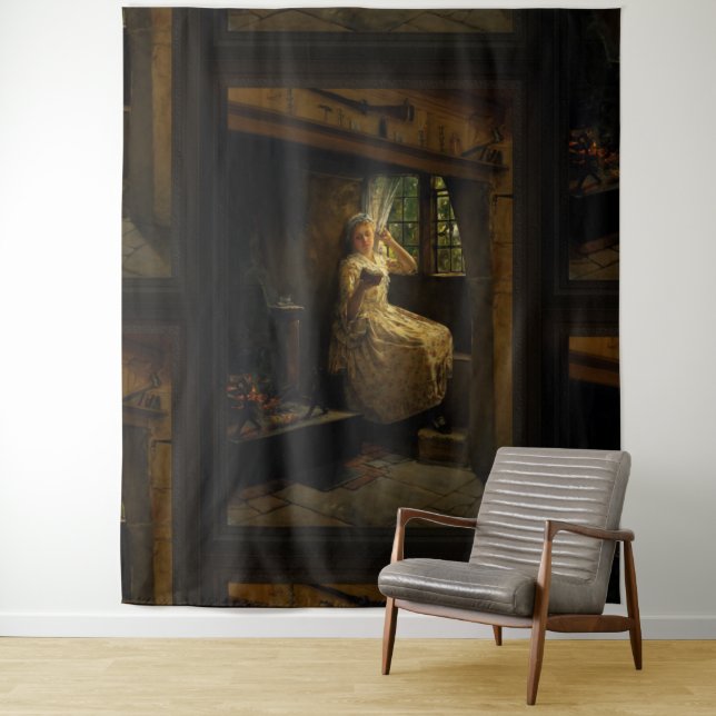 A Cosey Corner by Frank Millet Tapestry (In Situ)
