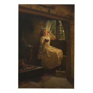 A Cosey Corner by Frank Millet Wood Wall Art