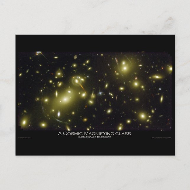 A Cosmic Magnifying Glass - Hubble Space Telescope Postcard (Front)