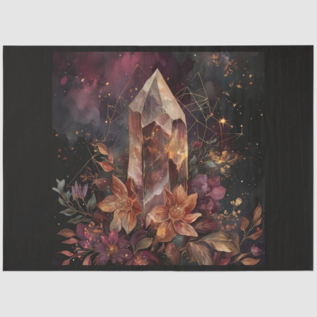 A Cosmic Planet and Crystals Series Design 4 Tissue Paper (Front)