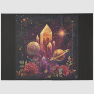 A Cosmic Planet and Crystals Series Design 5 Tissue Paper