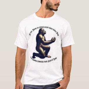 A Cosmic Revelation Bigfoot Worshiping Jesus  T-Shirt