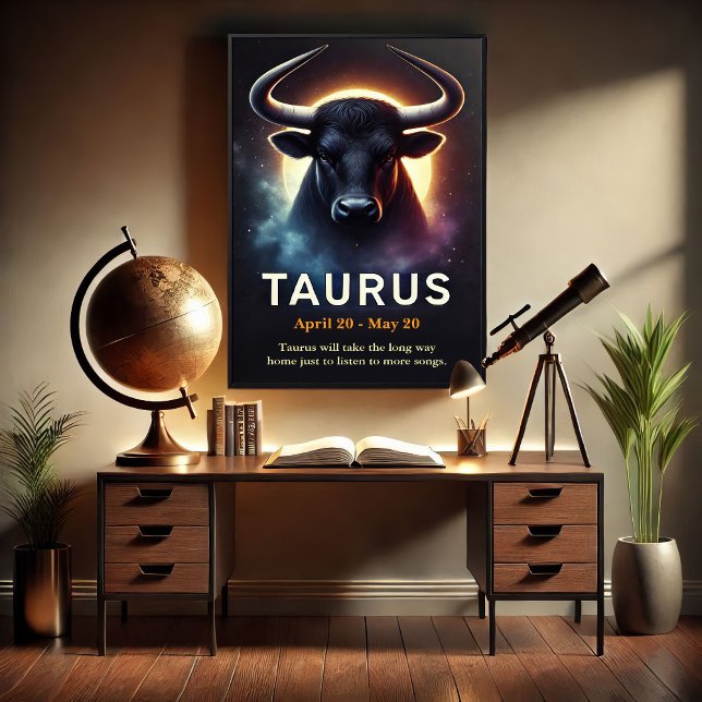 A Cosmic Taurus Bull Zodiac Poster (Creator Uploaded)