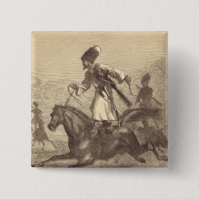 A Cossack Horseman Button (Front)