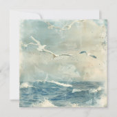 A Costal Birds Ocean Sea Sky Collage Background (Front)