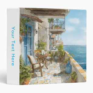 A Cosy Seaside Balcony 3 Ring Binder