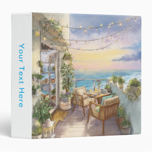A Cosy Seaside Balcony 3 Ring Binder