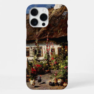 A Cottage Garden with Chickens by Peder Monsted iPhone 16 Pro Max Case
