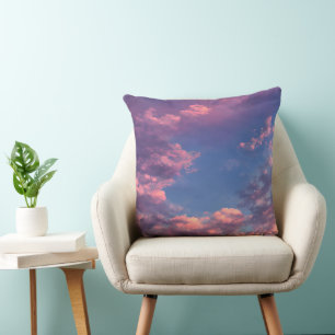 A Cotton Candy Sky Throw Pillow
