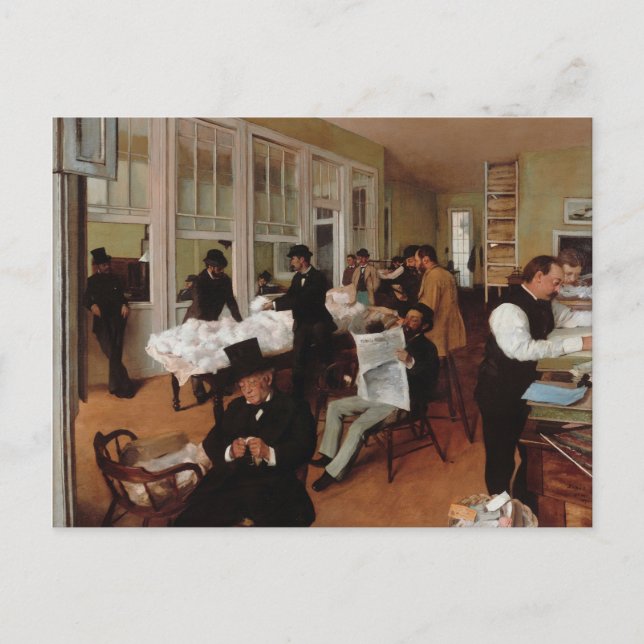 A Cotton Office in New Orleans - Edgar Degas Postcard (Front)