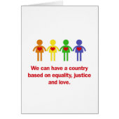 A Country Based on Equality, Justice and Love (Front)