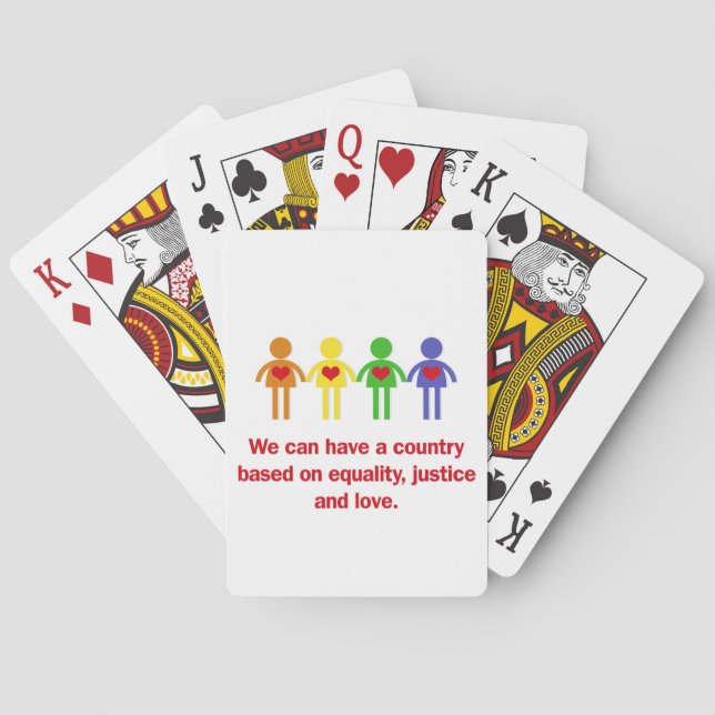 A Country Based on Equality, Justice and Love Poker Cards (Back)