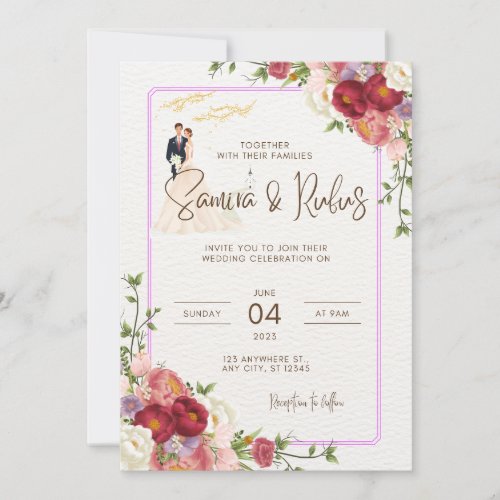  A Country Chic Wedding Invitation