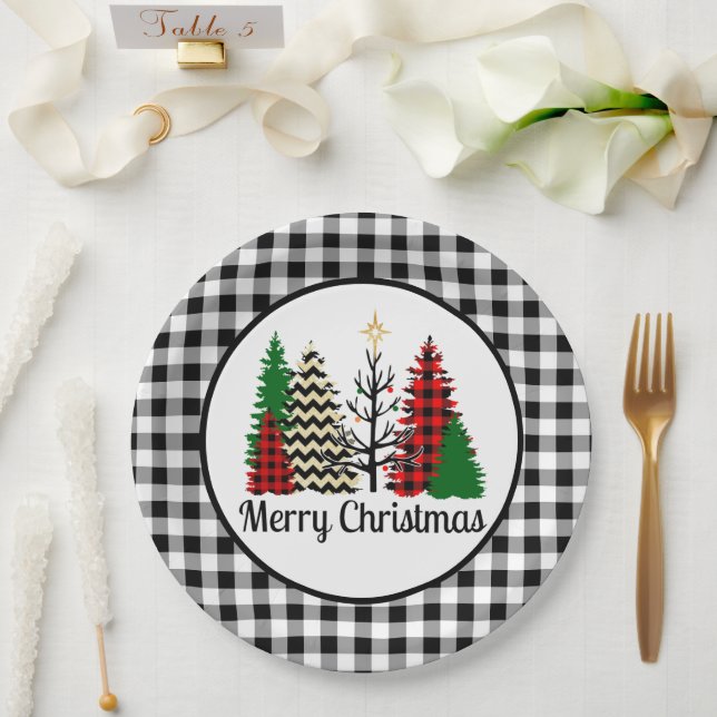 A Country Christmas Paper Plates (Wedding)