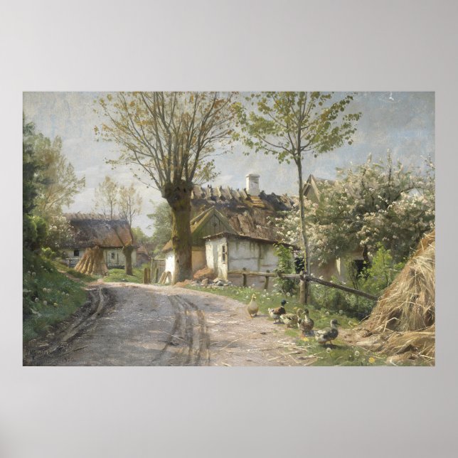 A Country Lane in Jyllinge|Vintage Poster (Front)