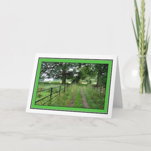 A Country Path Greetings Card