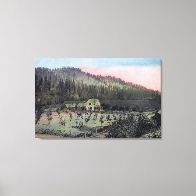 A Country Residence Scene Canvas Print (Front)