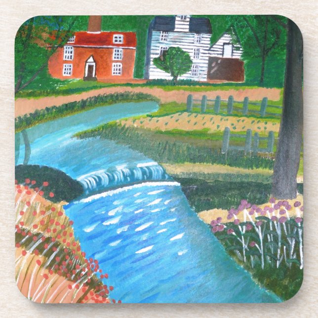 A Country Stream Drink Coaster (Front)
