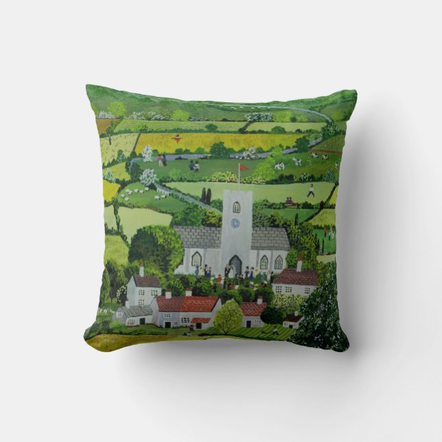 A Country Wedding Throw Pillow (Front)